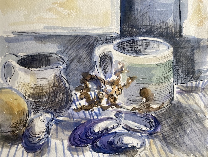 'Sea Shore, still life' by Sarah Chalmers
