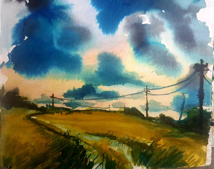 'Summer Evening, St Teath' by Sarah Chalmers