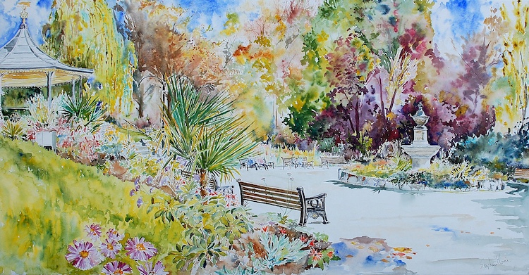 Victoria Park October sunlight by Stephen F Morris